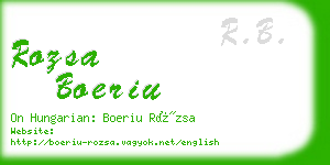 rozsa boeriu business card